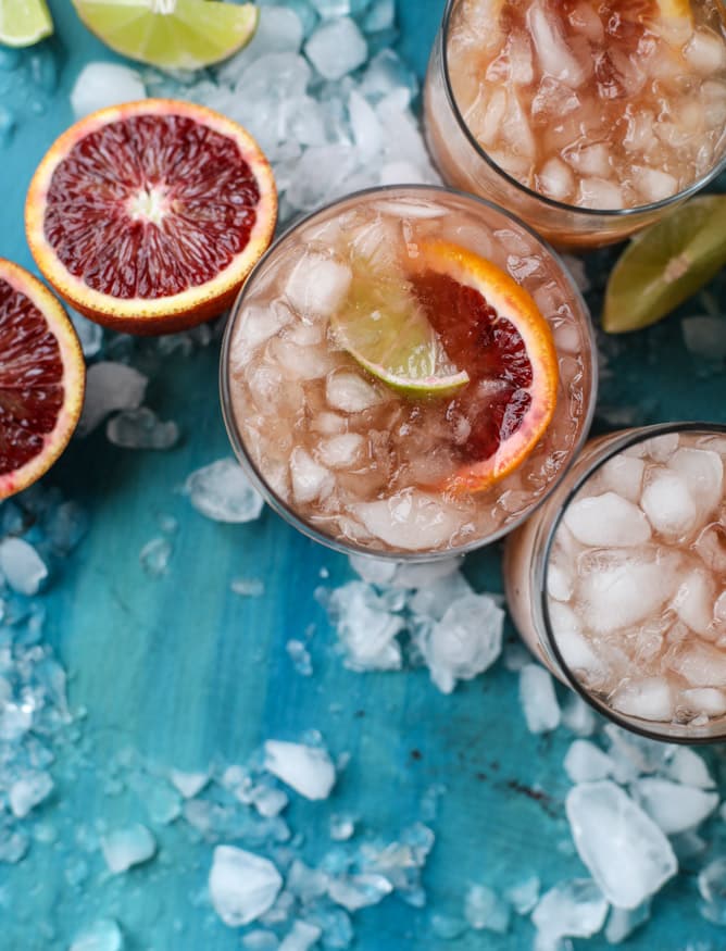 blood orange tequila fizz I howsweeteats.com 
