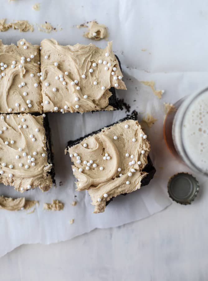 beer brownies I howsweeteats.com
