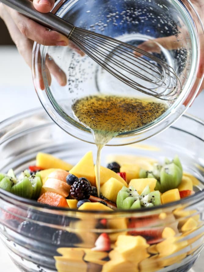 poppy seed fruit salad I howsweeteats.com