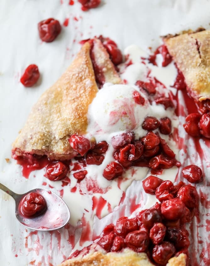 the best sour cherry galette I howsweeteats.com 