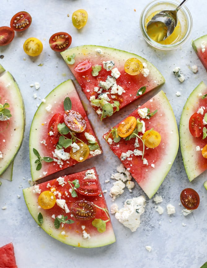 watermelon salad wedges I howsweeteats.com