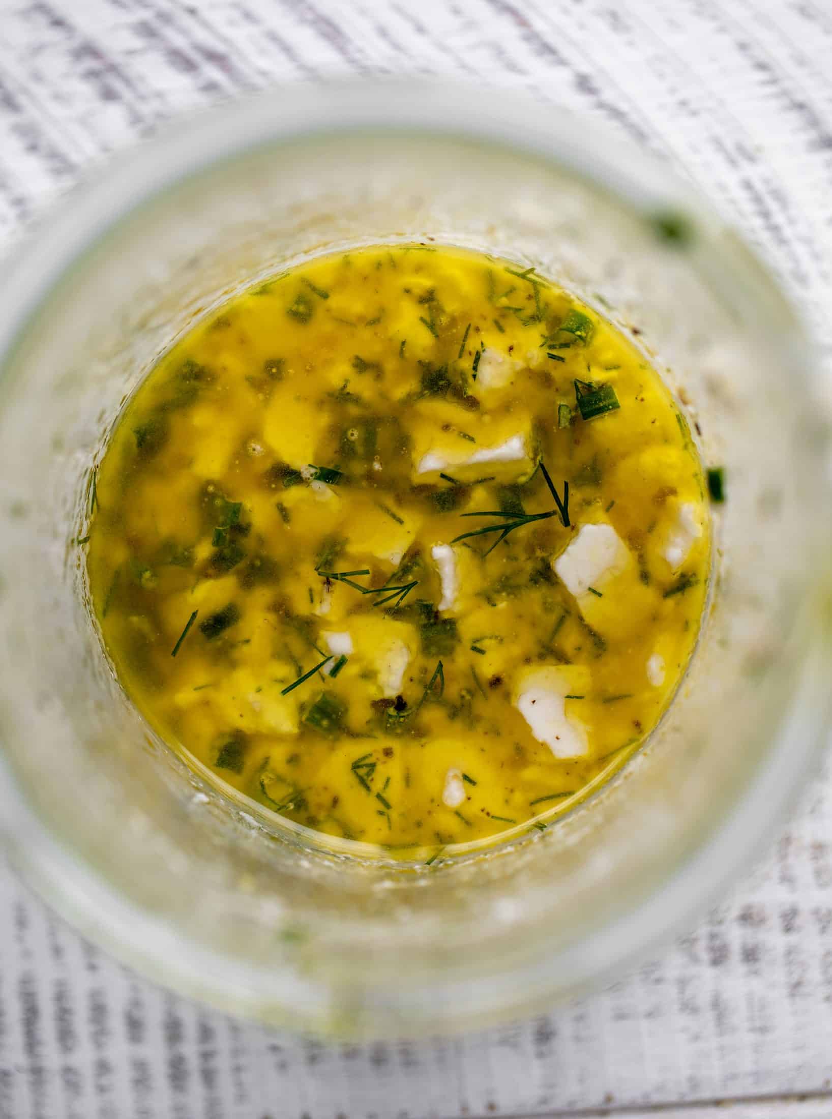 smashed feta vinaigrette