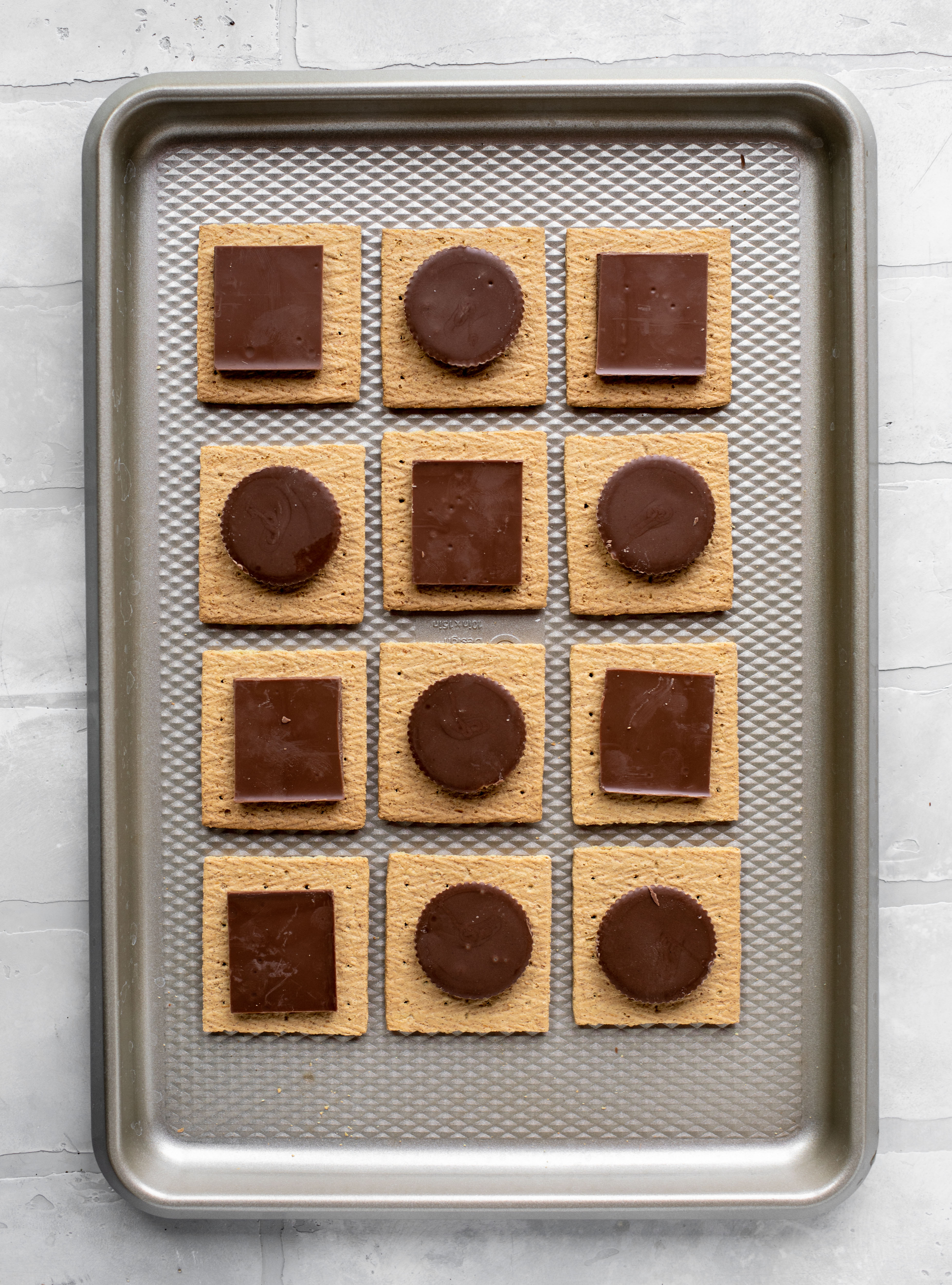 chocolate on graham crackers