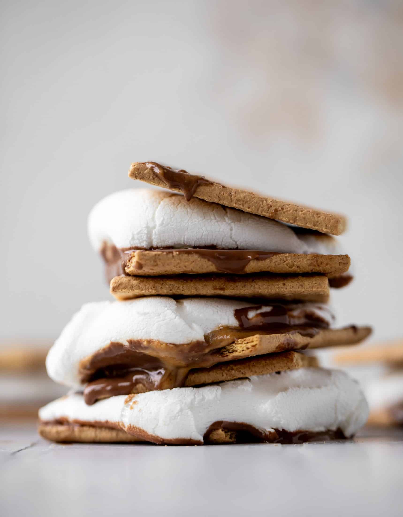 stack of sheet pan s'mores