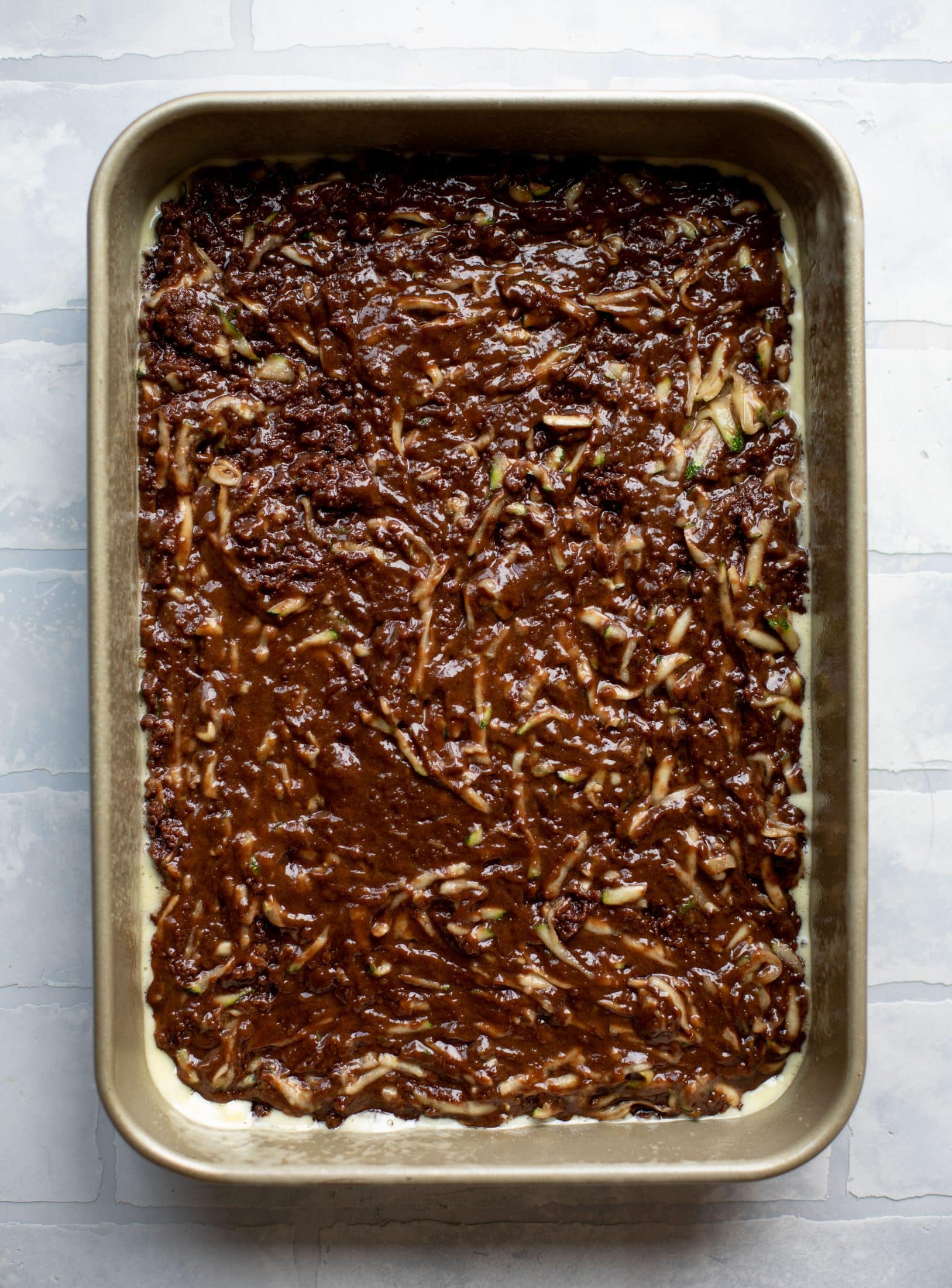 chocolate zucchini cake batter