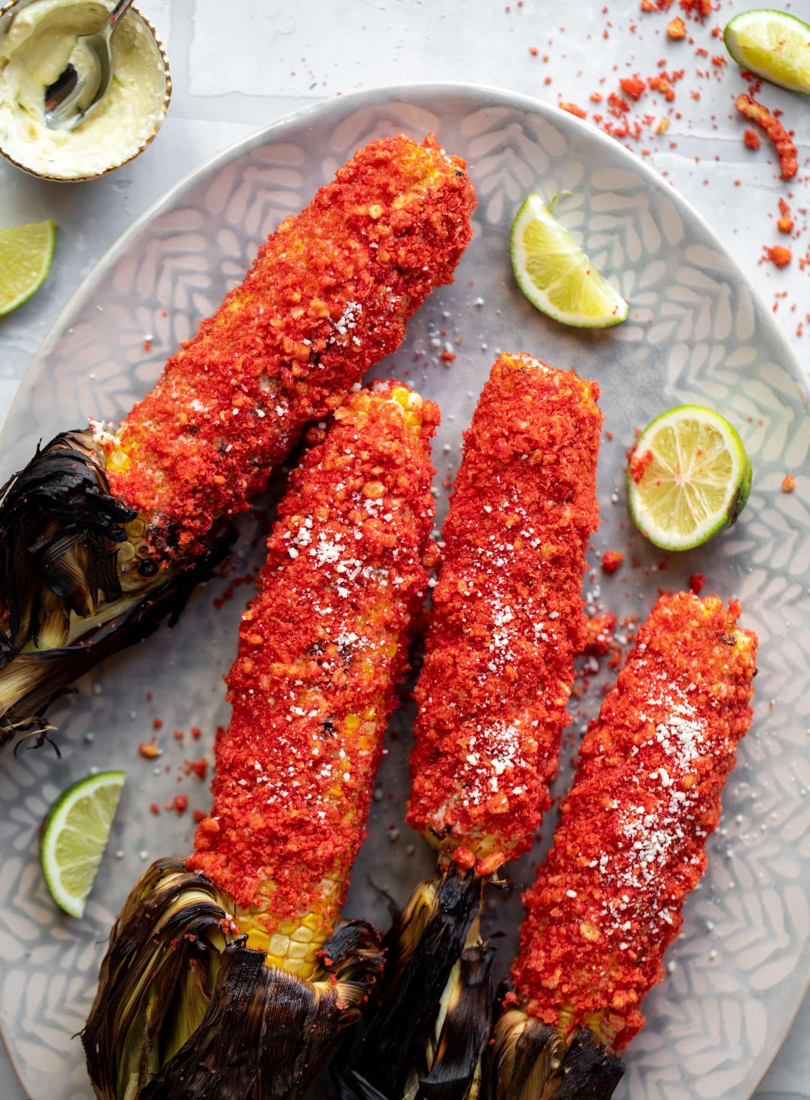 flaming hot cheetos grilled corn