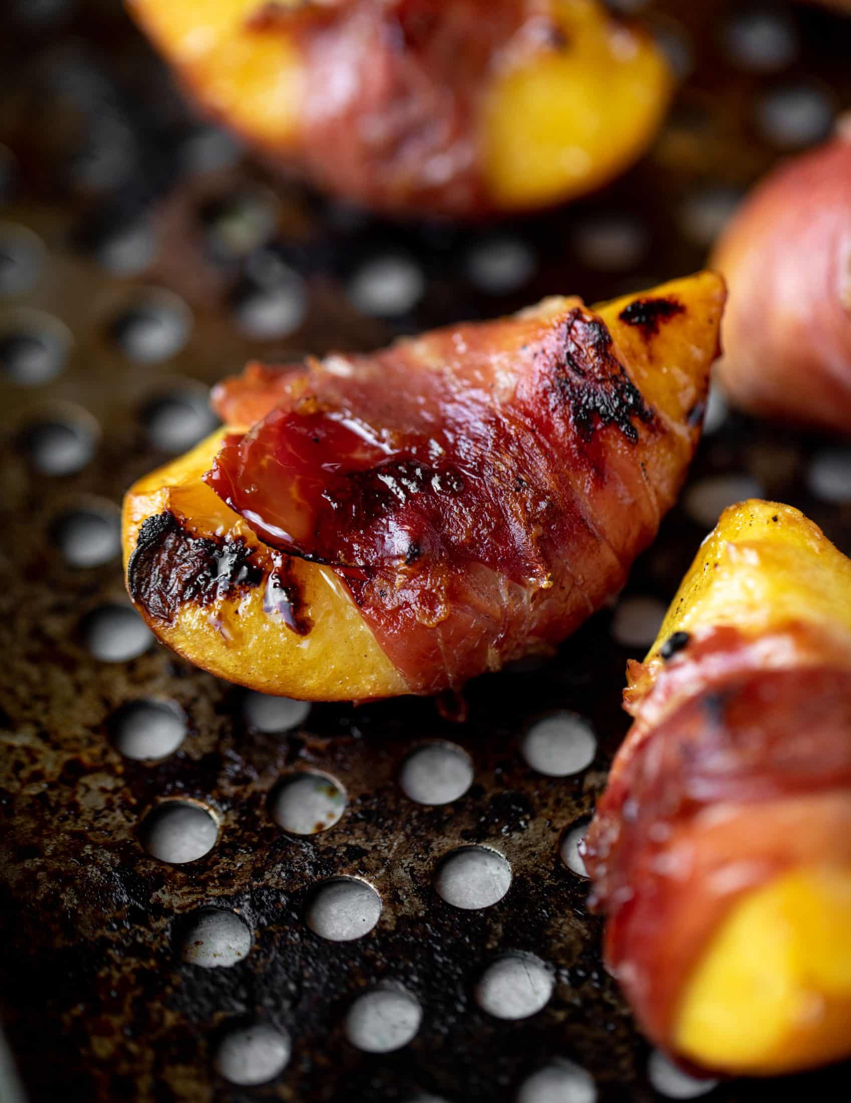 crispy prosciutto wrapped peaches