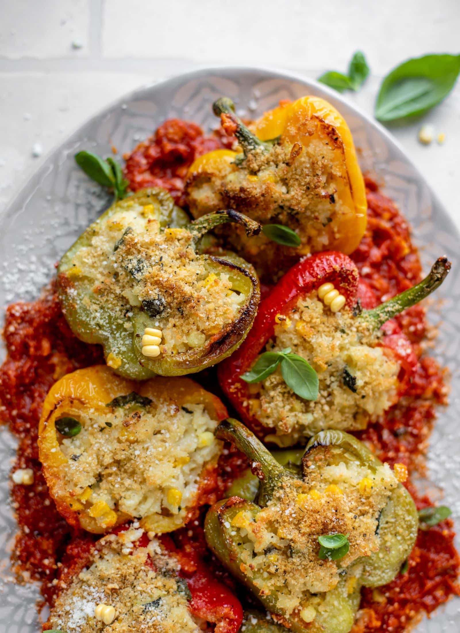 summer risotto stuffed peppers