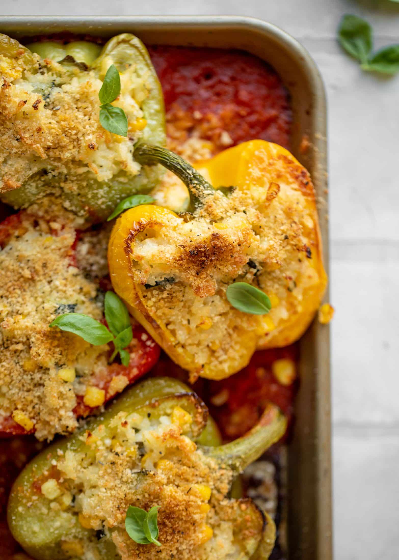 summer risotto stuffed peppers