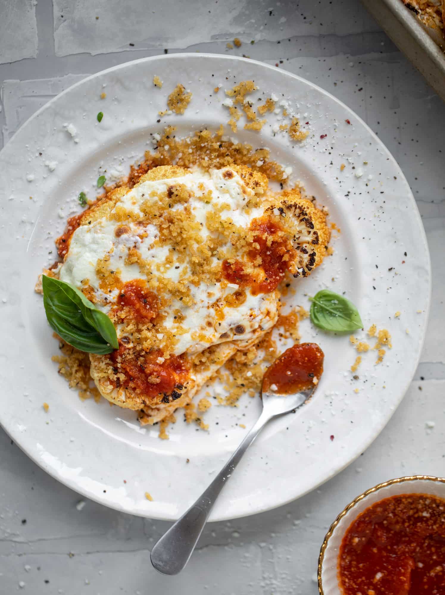 baked cauliflower parmesan