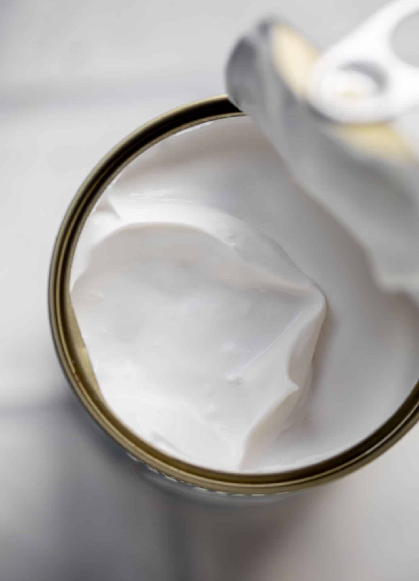 can of cold coconut milk