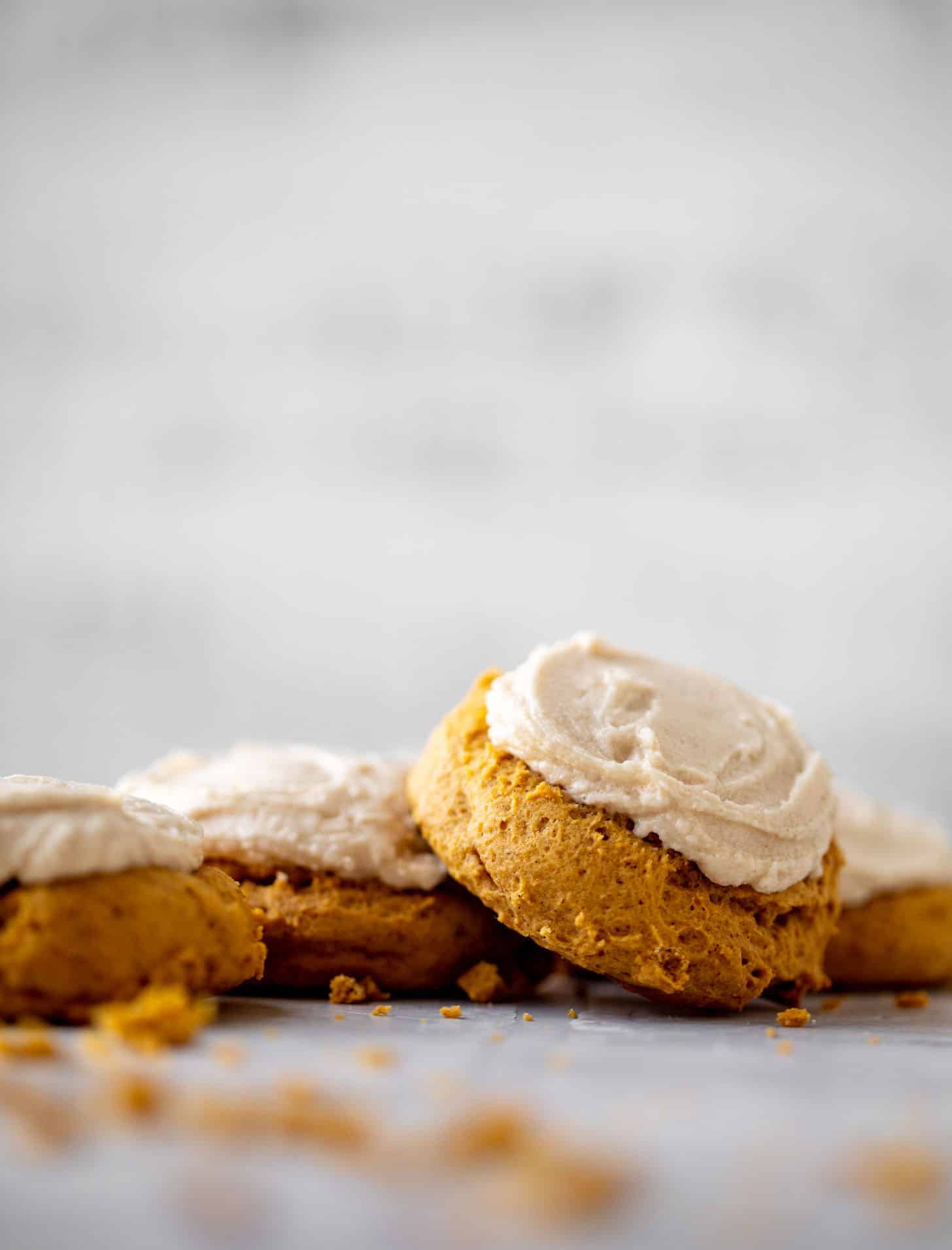 brown butter iced pumpkin cookies
