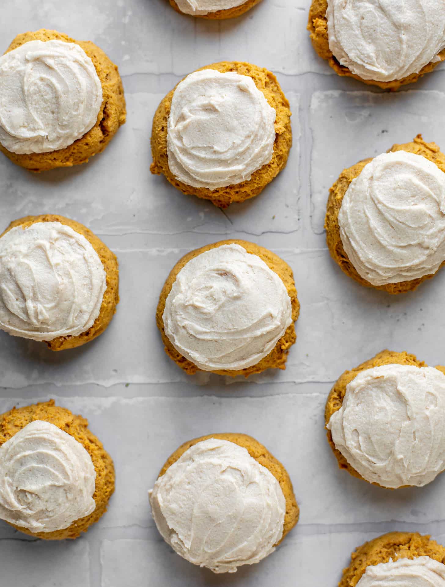 brown butter iced pumpkin cookies