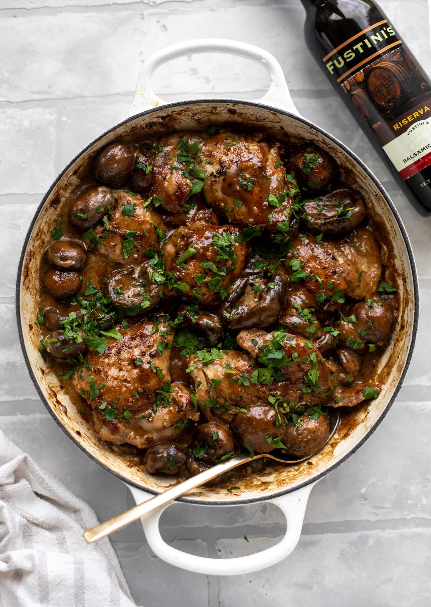 creamy balsamic chicken and mushrooms