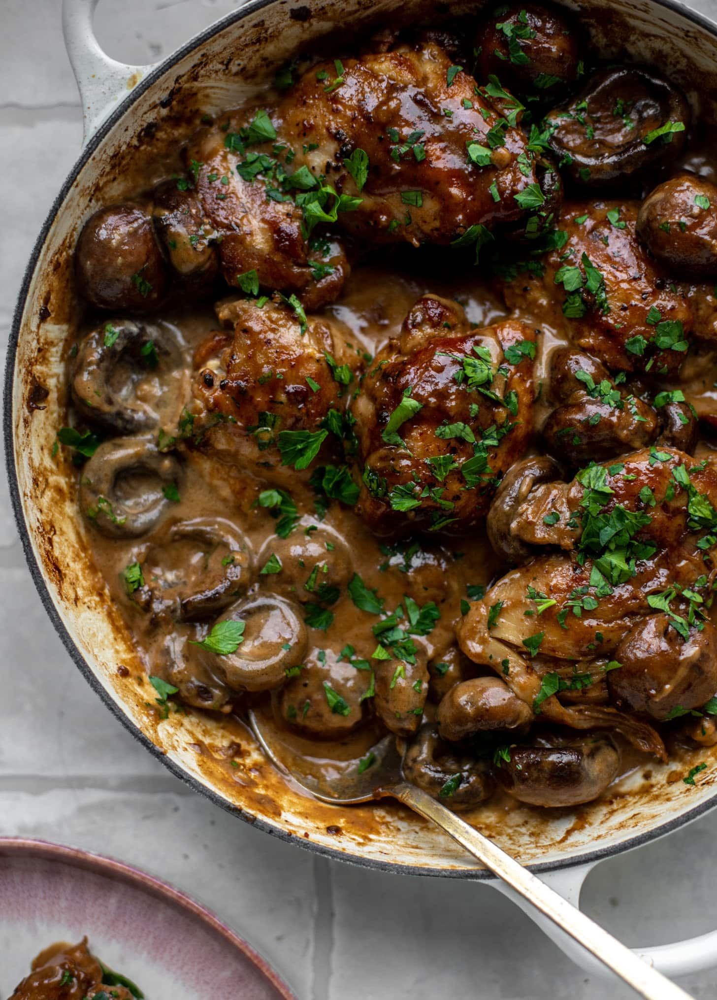 creamy balsamic chicken and mushrooms