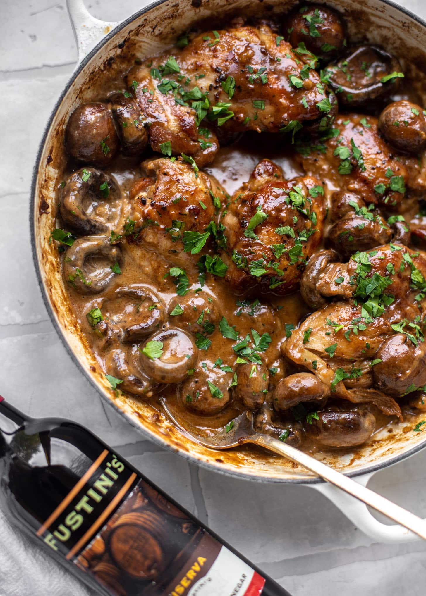 creamy balsamic chicken and mushrooms