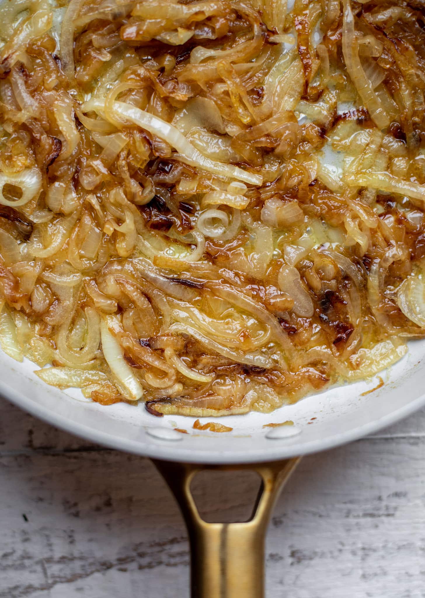 caramelized onions in a skillet