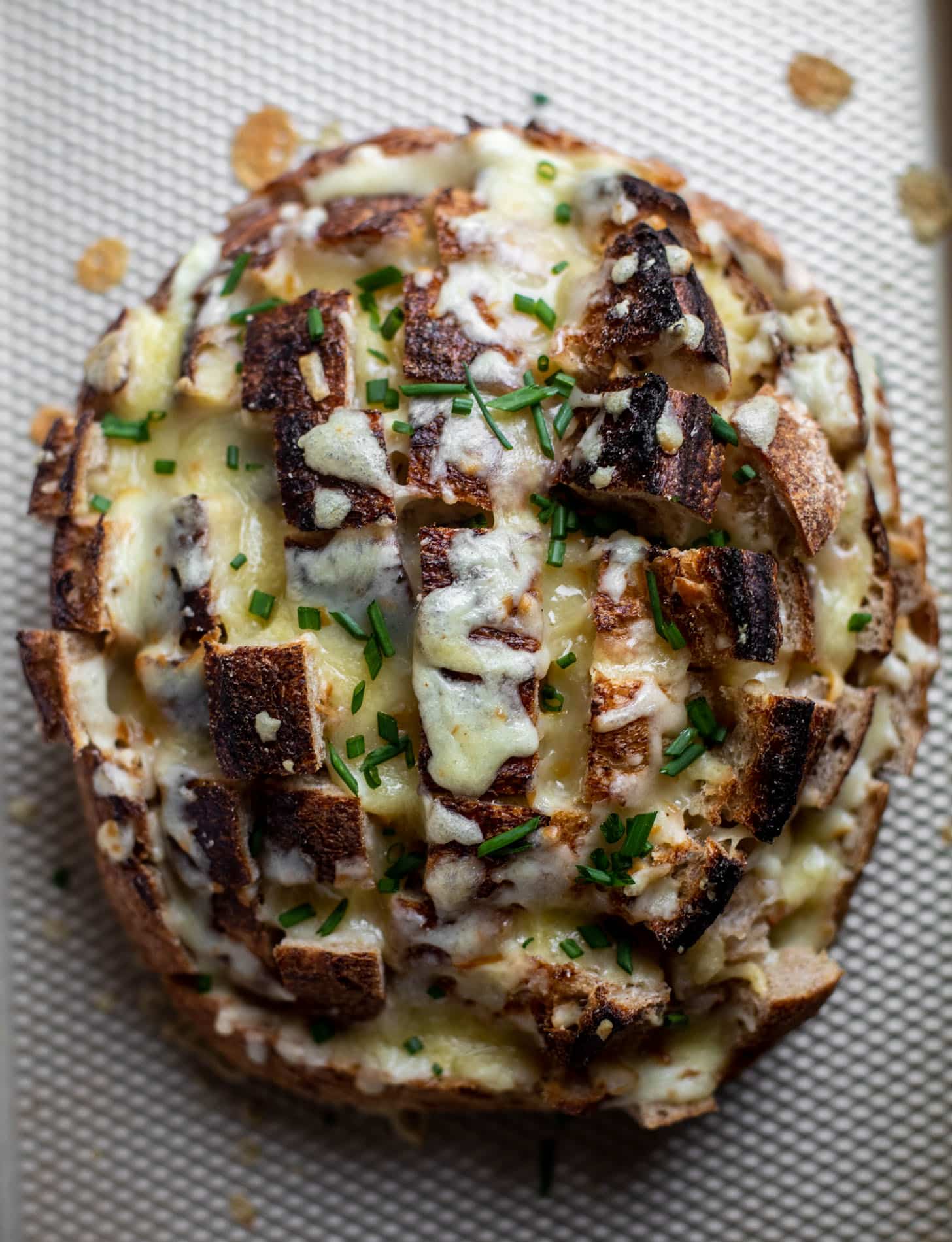 baked smoked cheddar pull apart bread