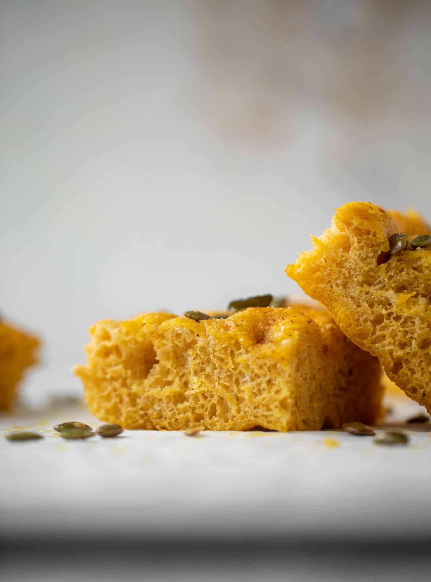 pumpkin focaccia bread with sage and pepitas