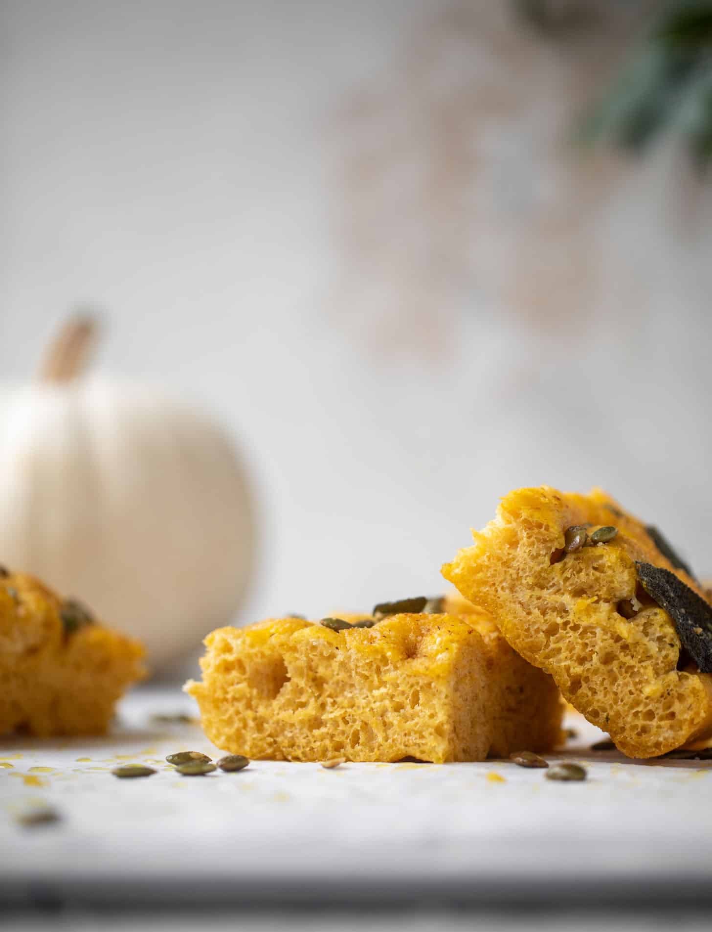 pumpkin focaccia bread