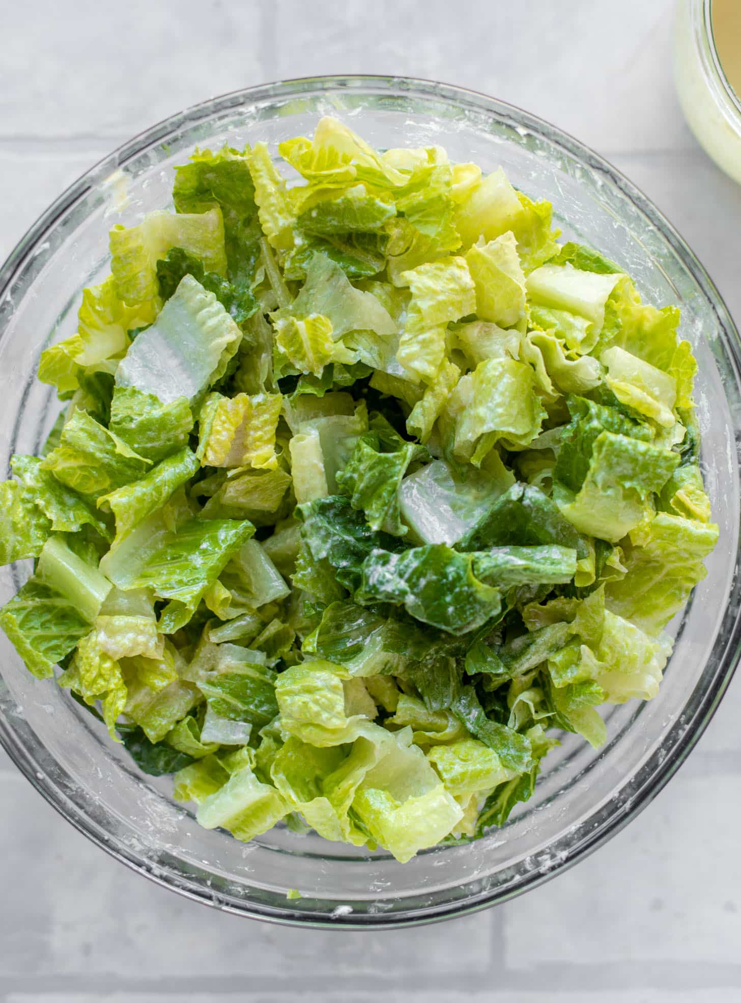 romaine lettuce with caesar dressing