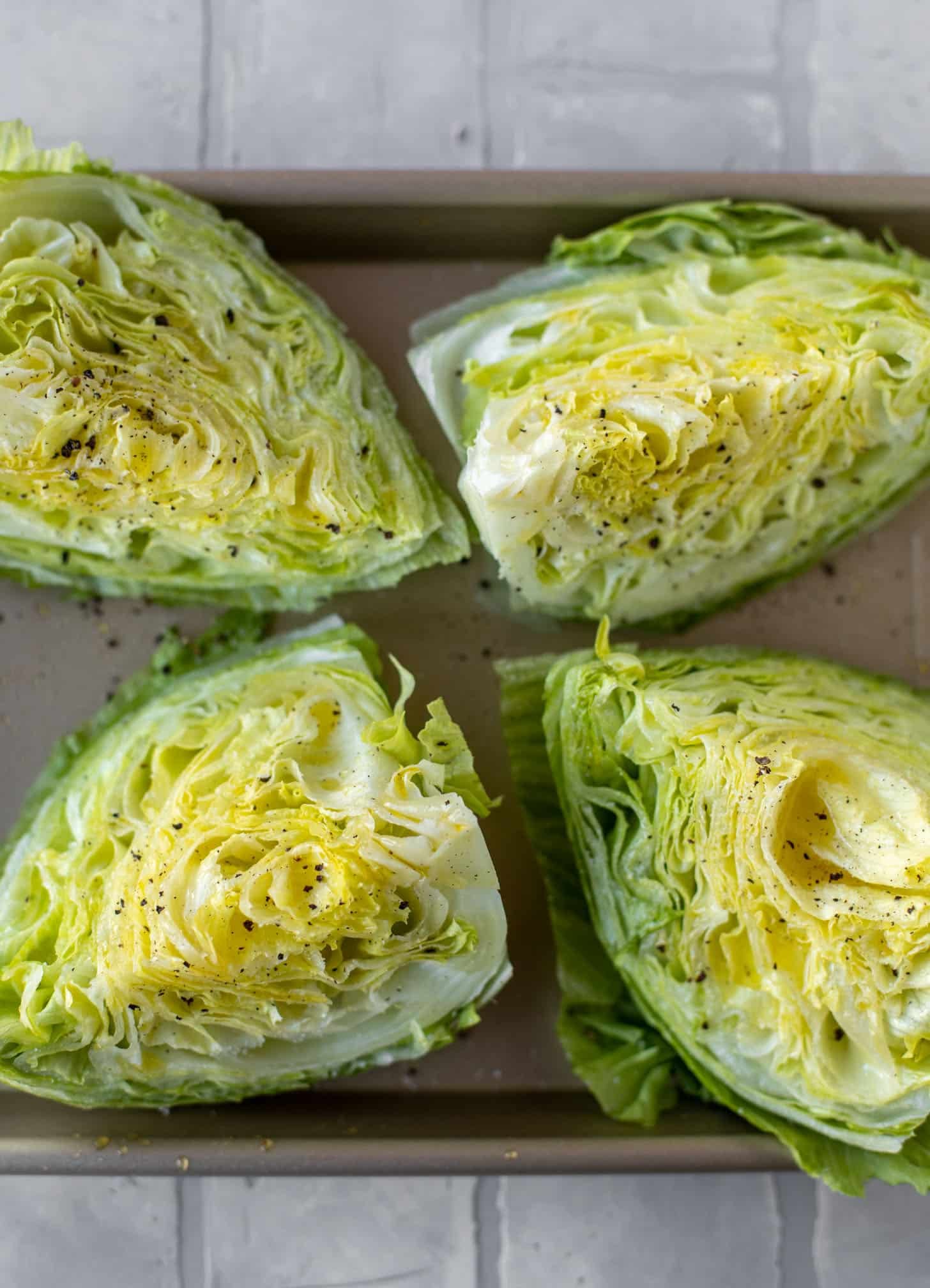 iceberg wedges ready for the oven