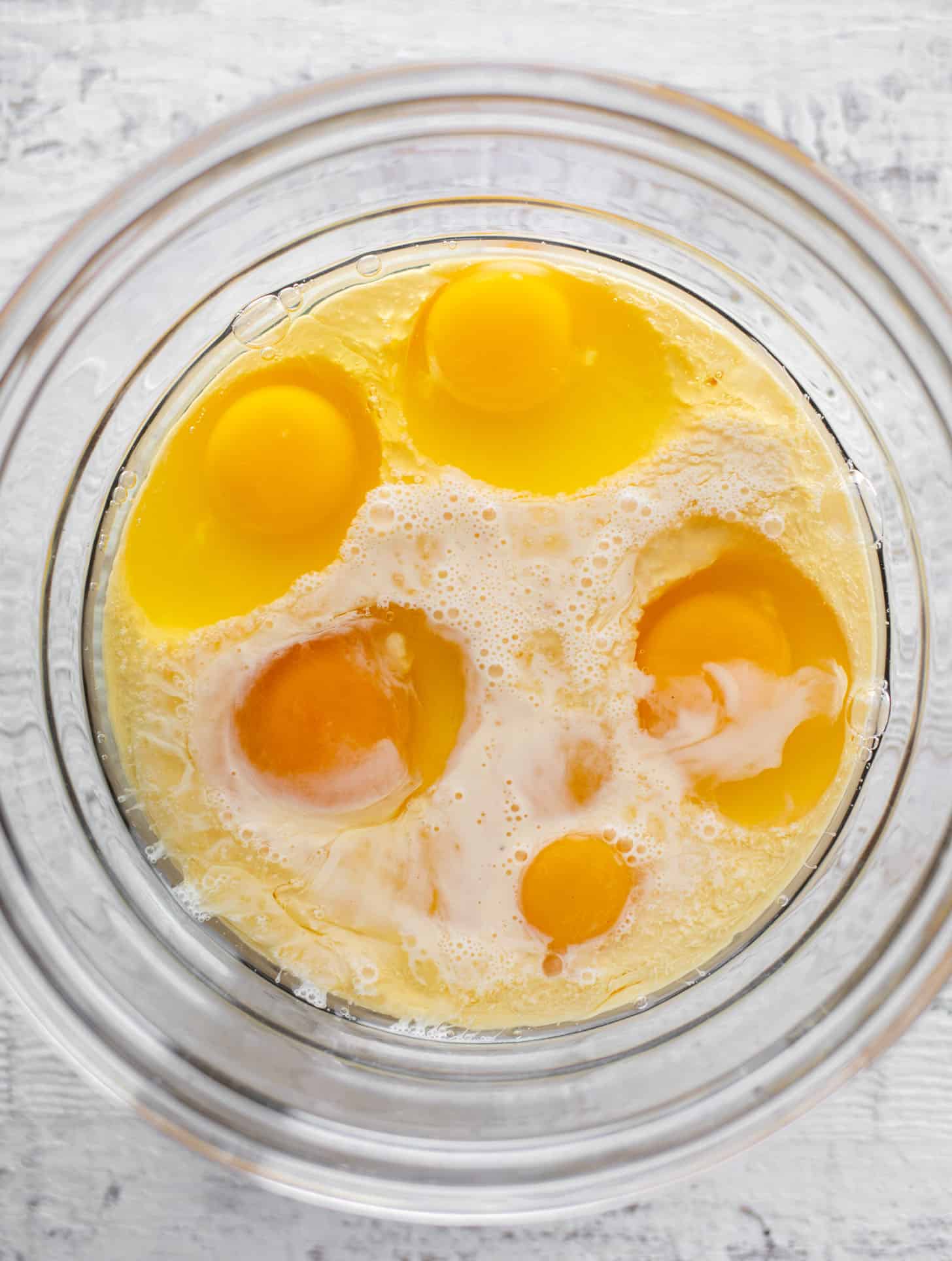 eggnog creme brulee french toast with bourbon whipped cream