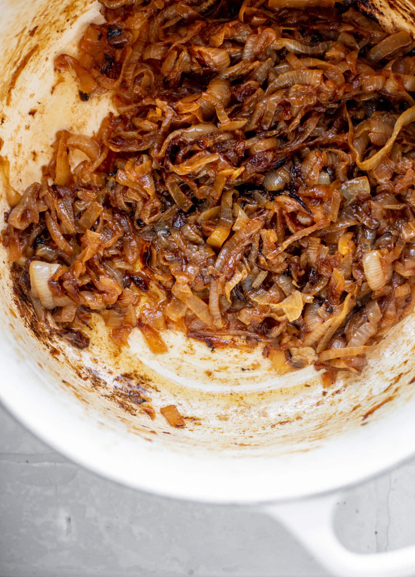 caramelized onions in a pot