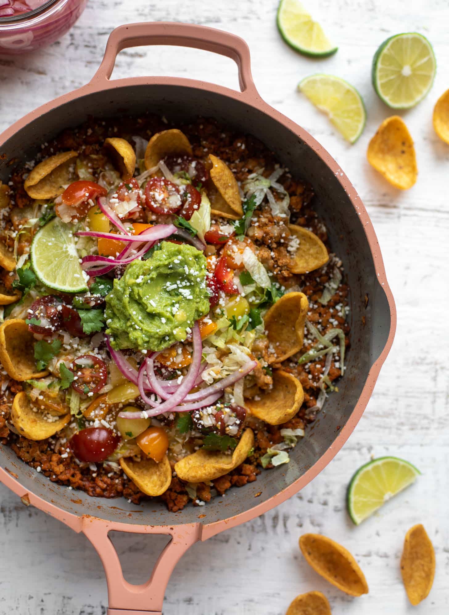 turkey taco nacho skillet