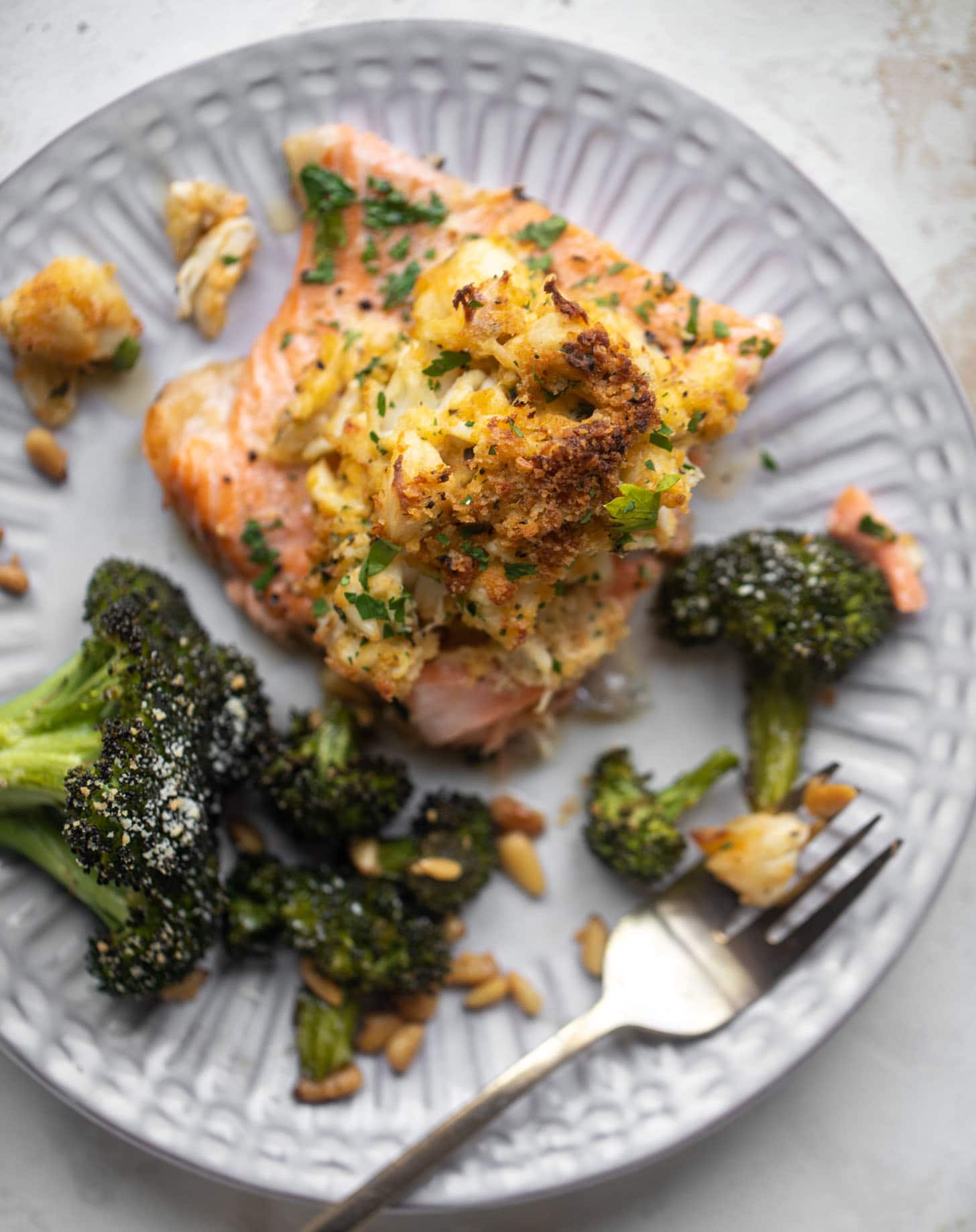crab topped salmon and 23 recipes for lent