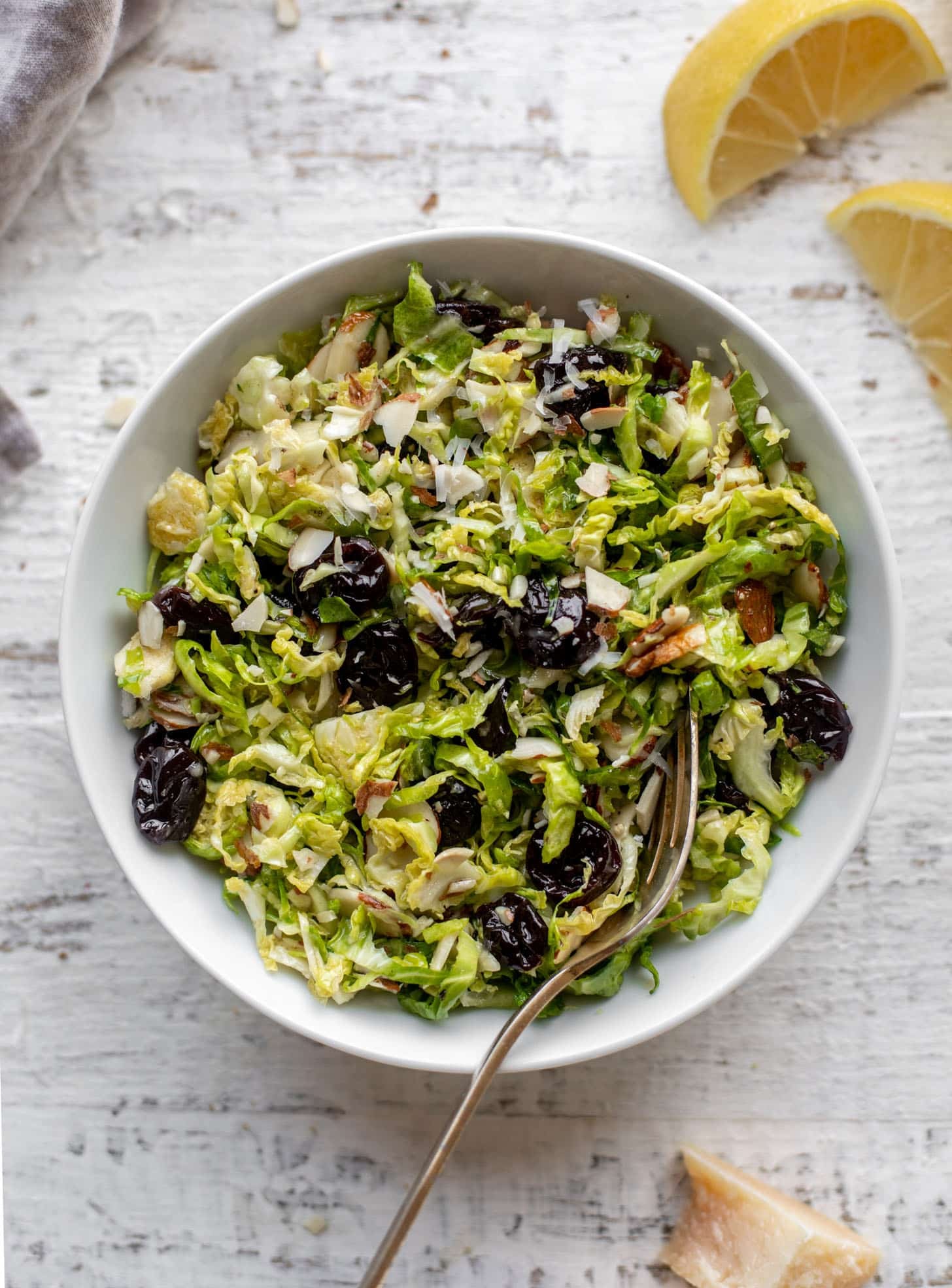 sweet and savory brussels sprouts slaw