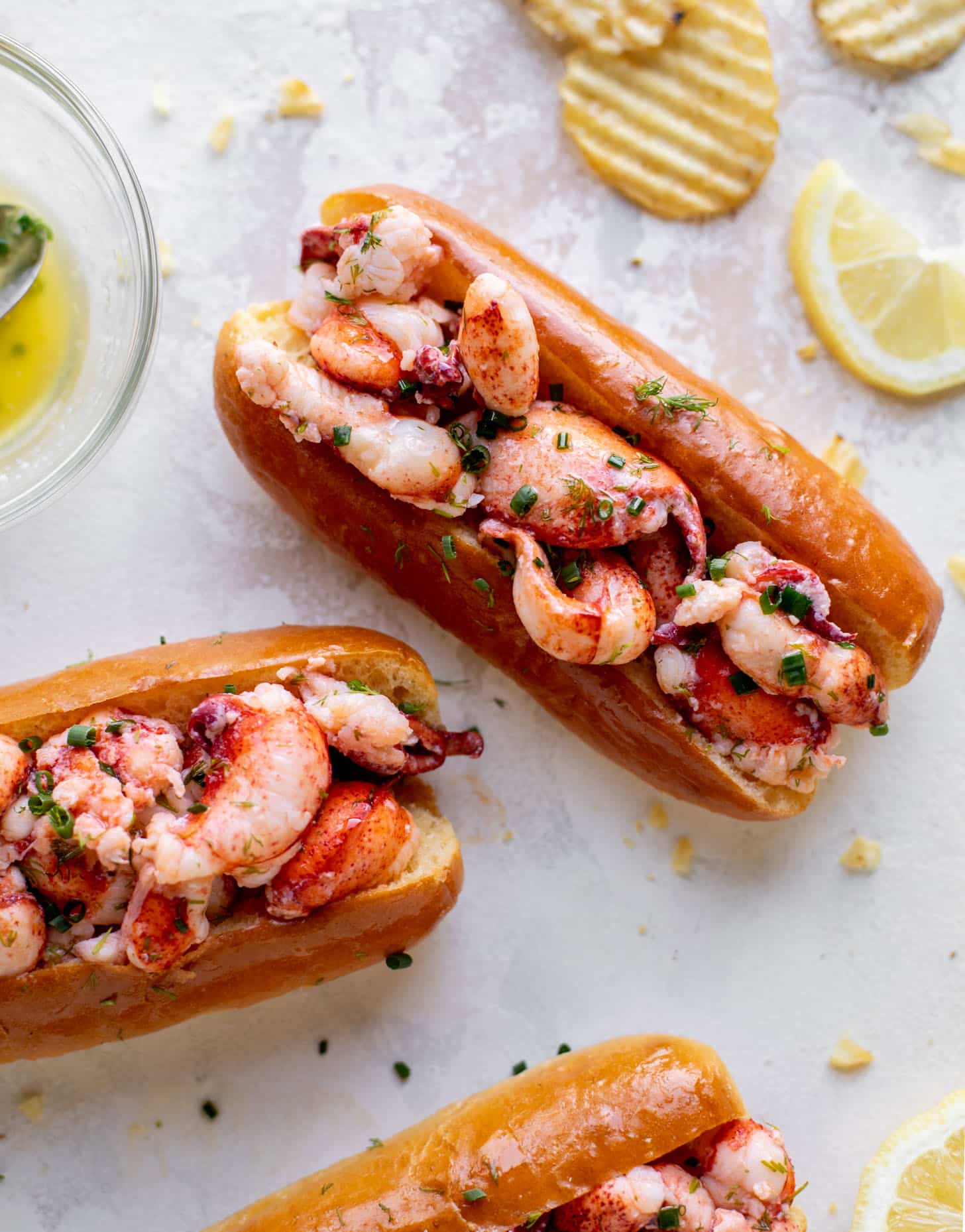 warm and buttery lobster rolls