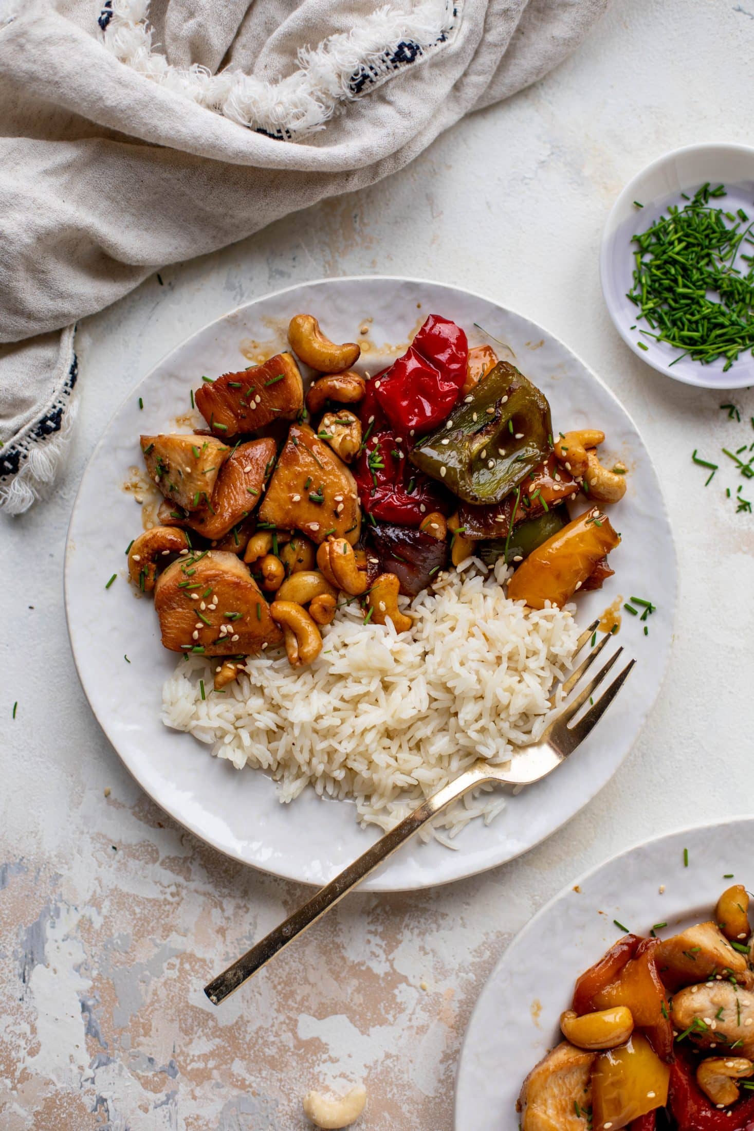 sheet pan cashew chicken