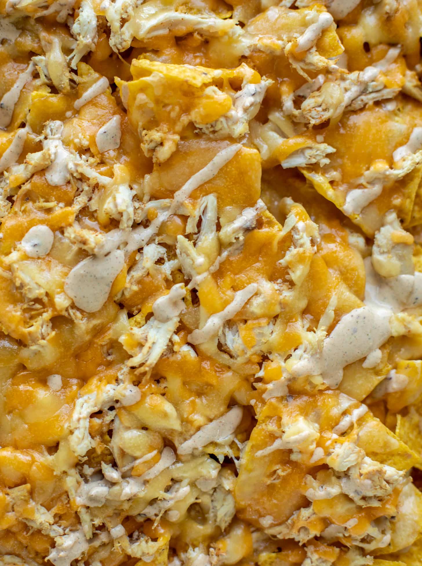 tortilla chips with cheese and chipotle ranch