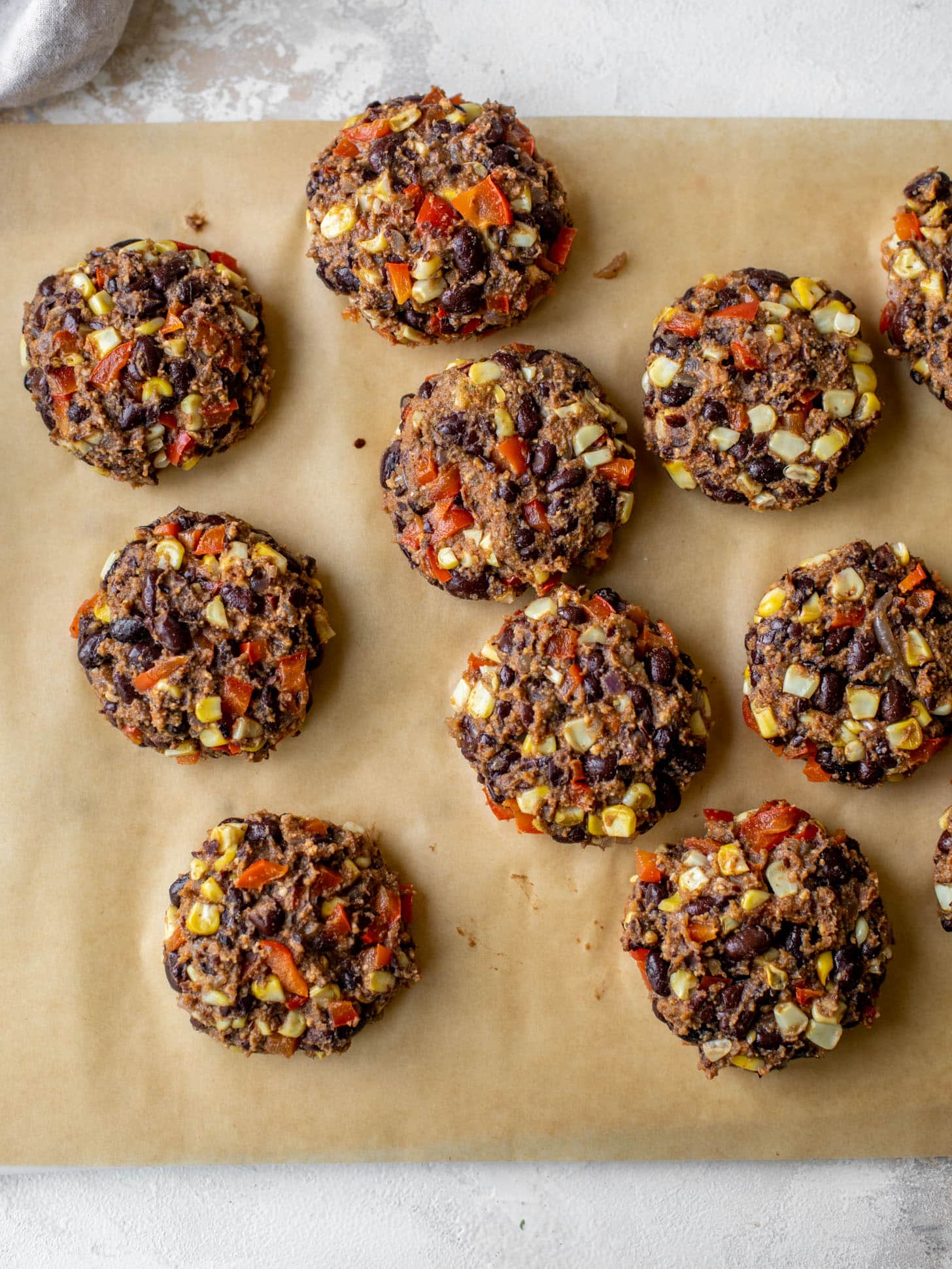 roasted corn black bean burger patties