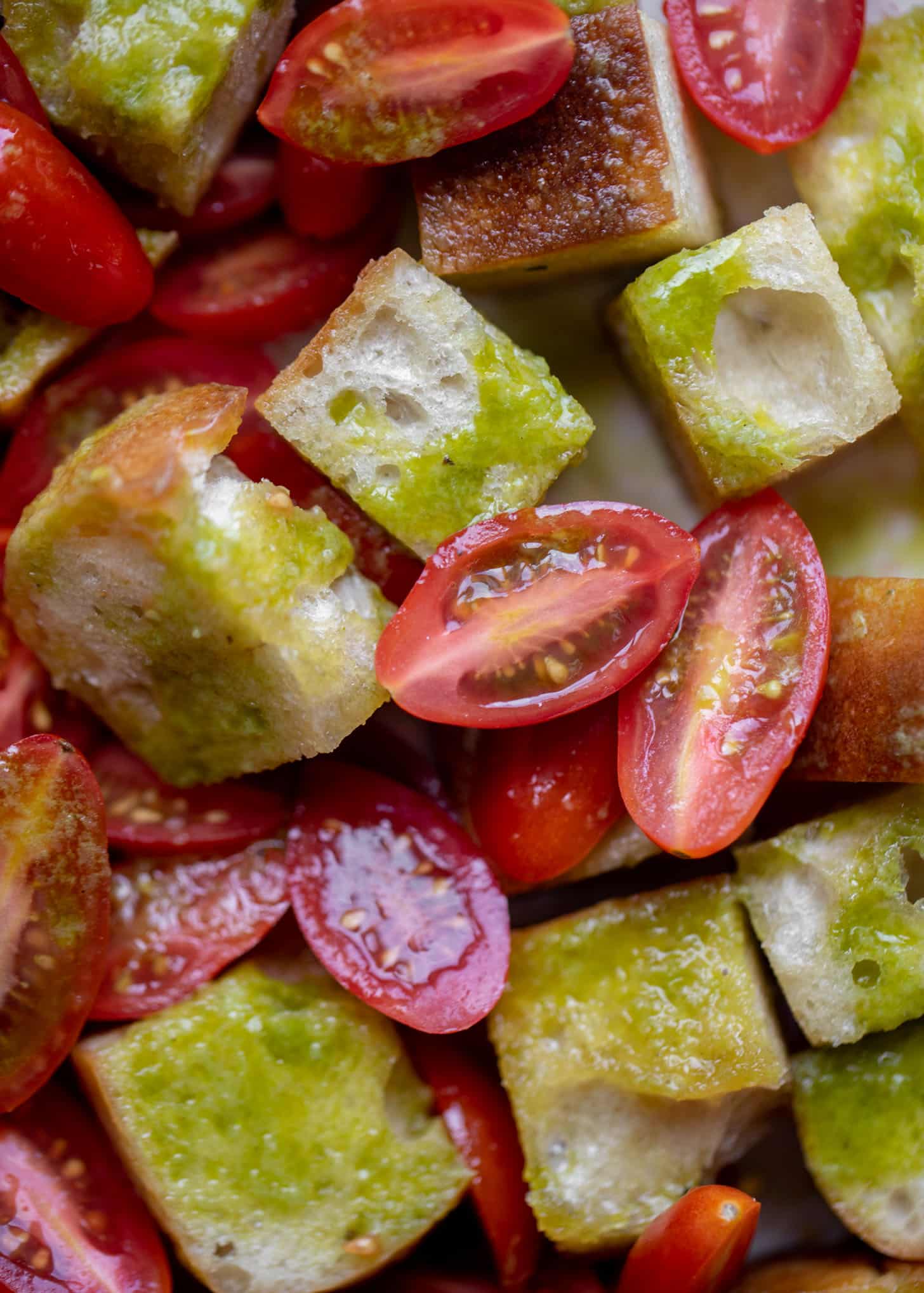up close tomatoes and bread