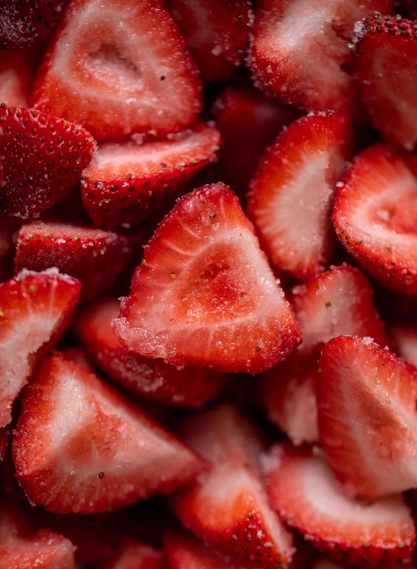 strawberries in sugar