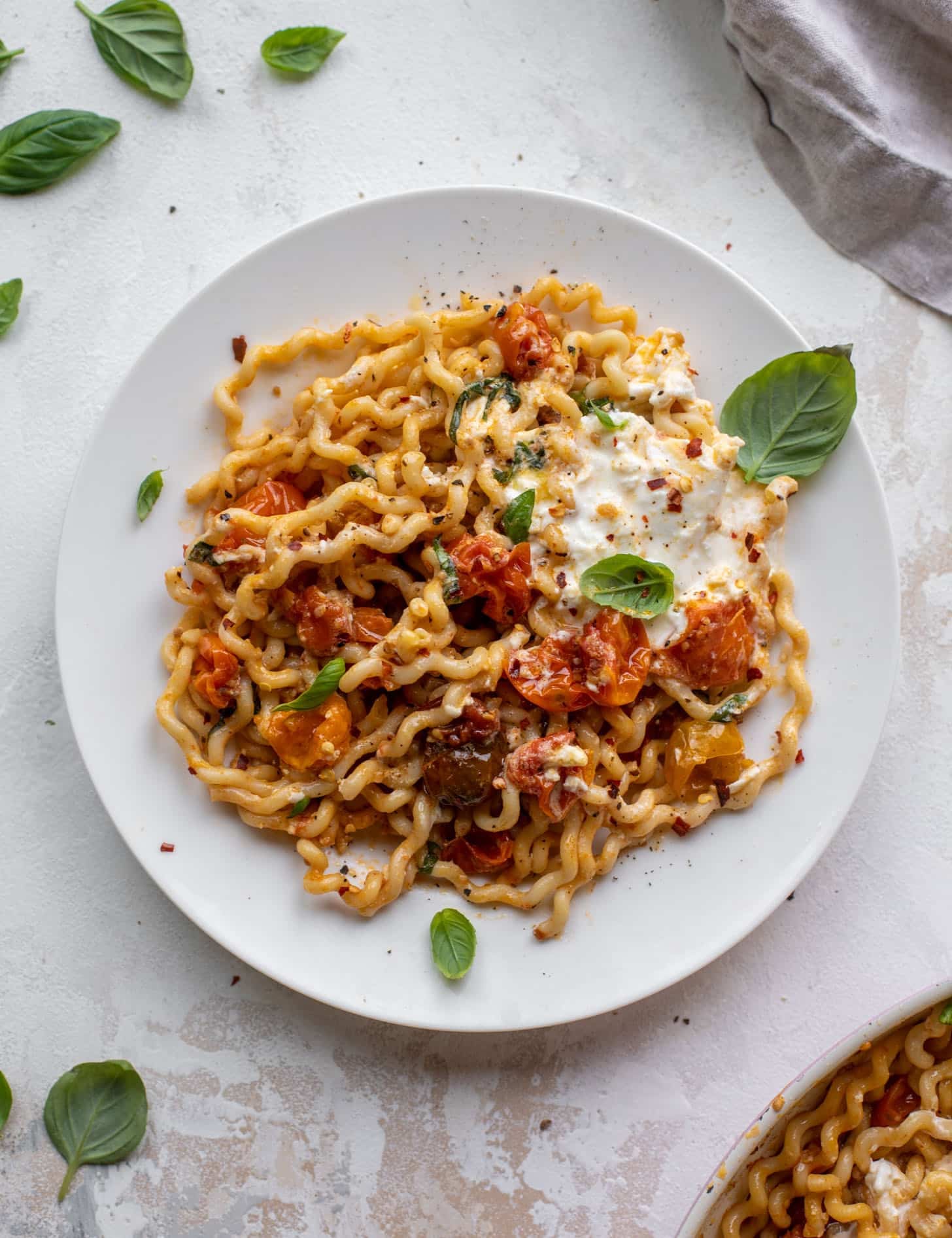 burst tomato burrata pasta