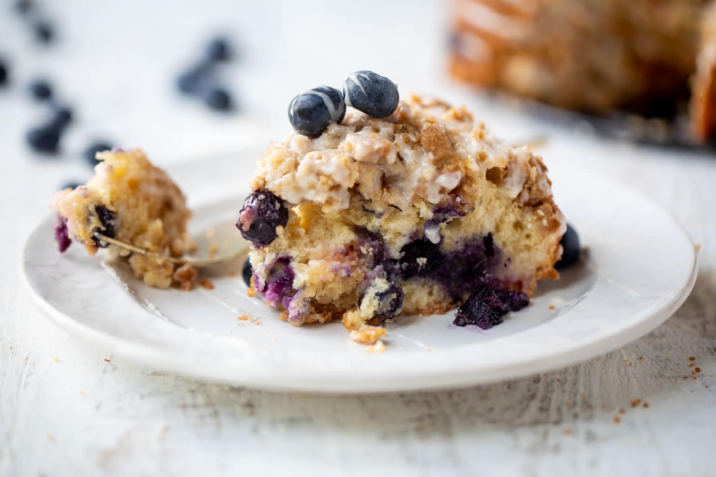 blueberry peach coffee cake