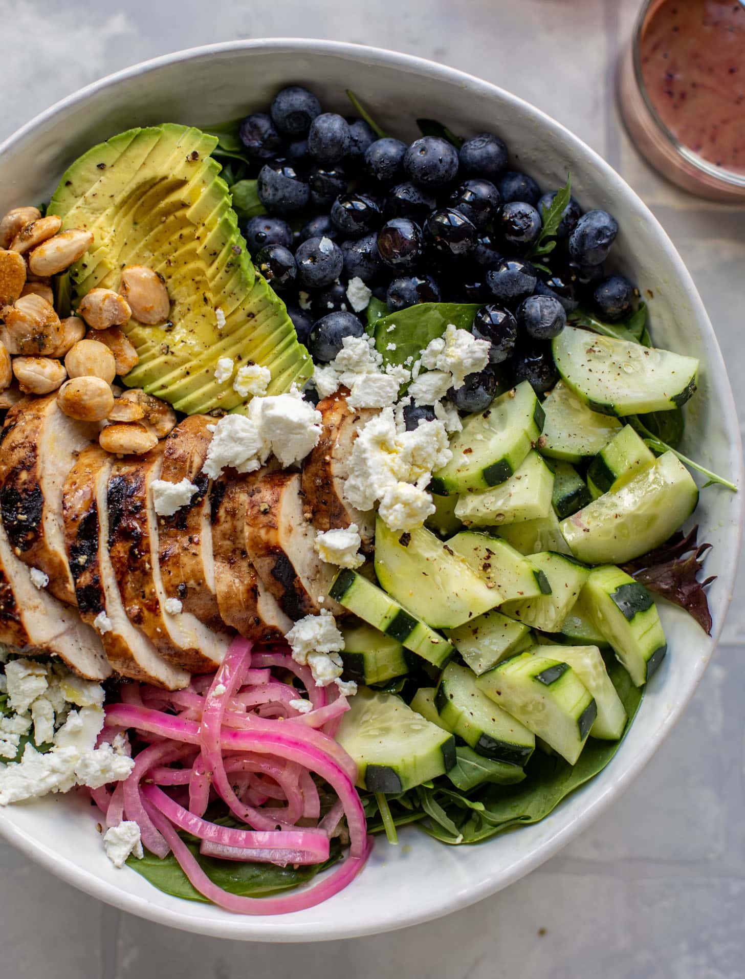 grilled chicken blueberry salad