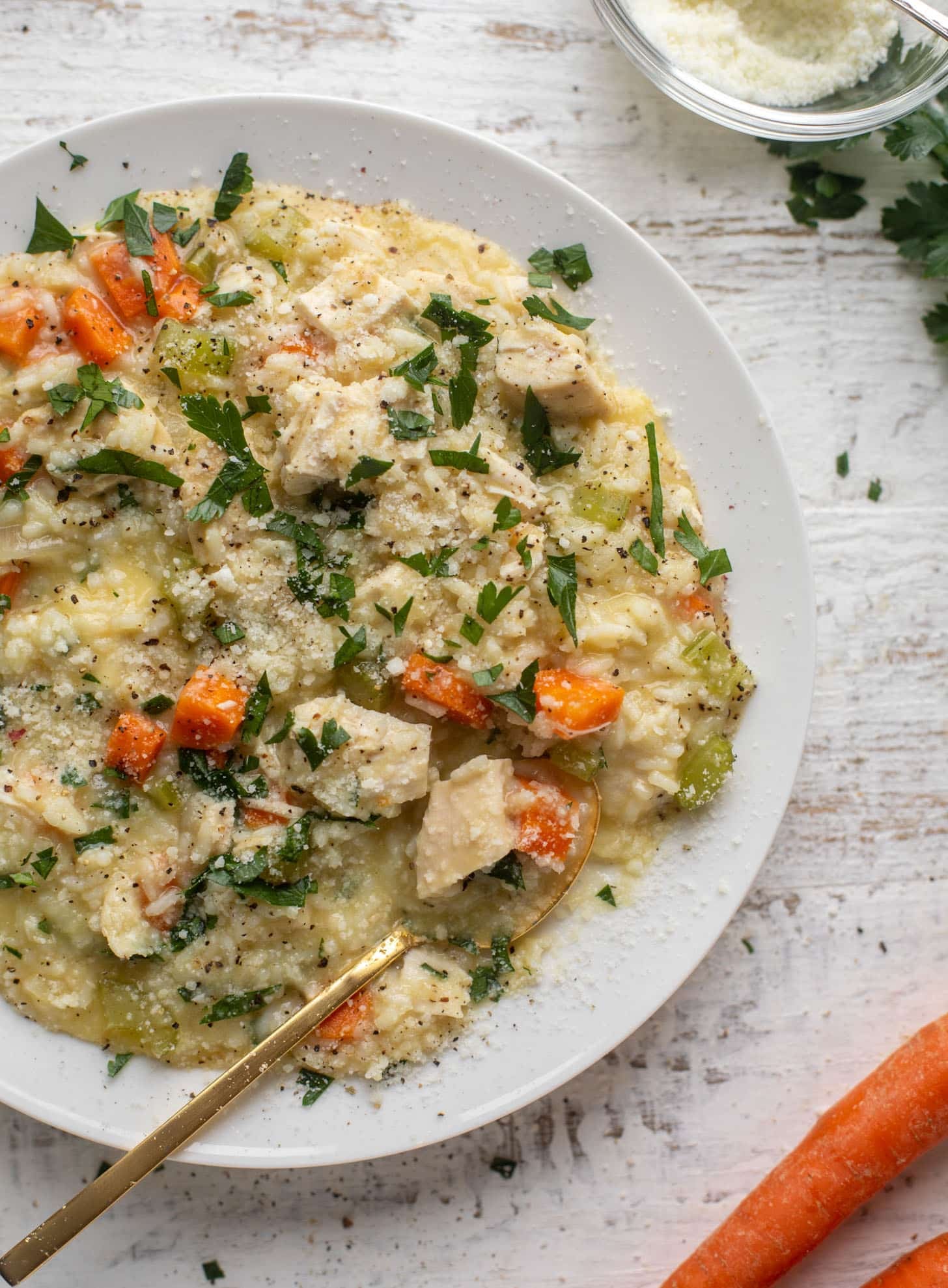 chicken soup risotto