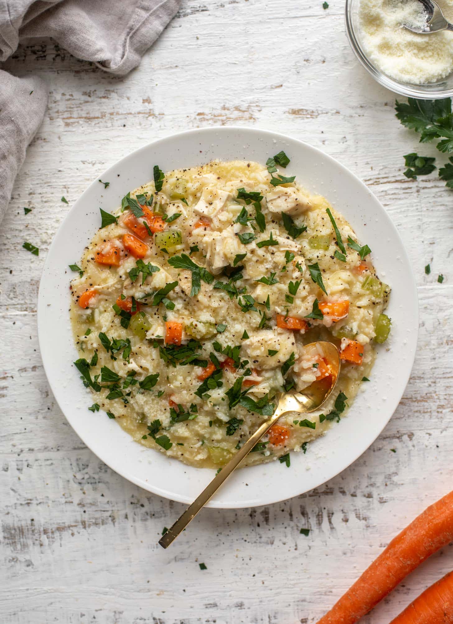 chicken soup risotto