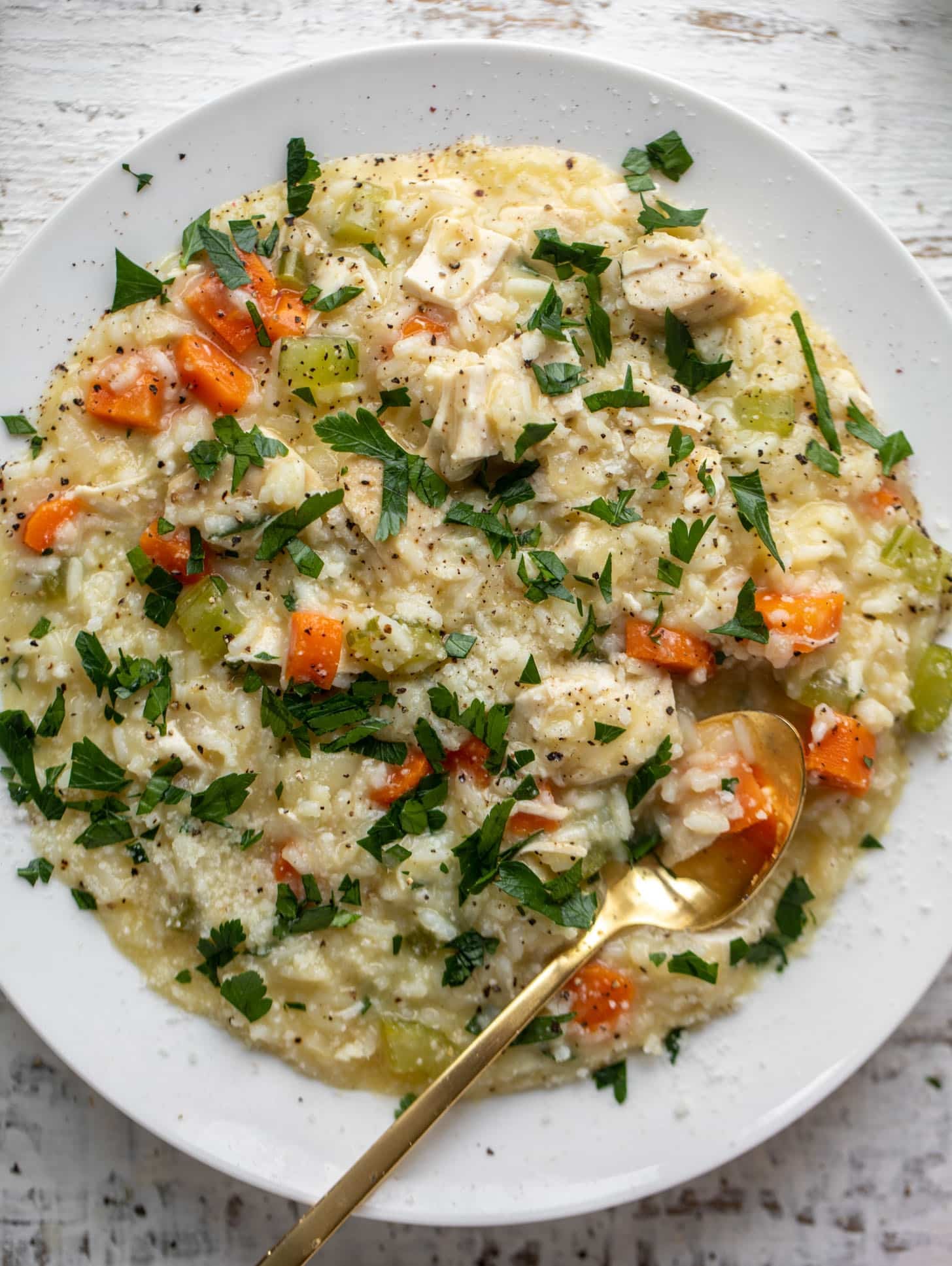 chicken soup risotto