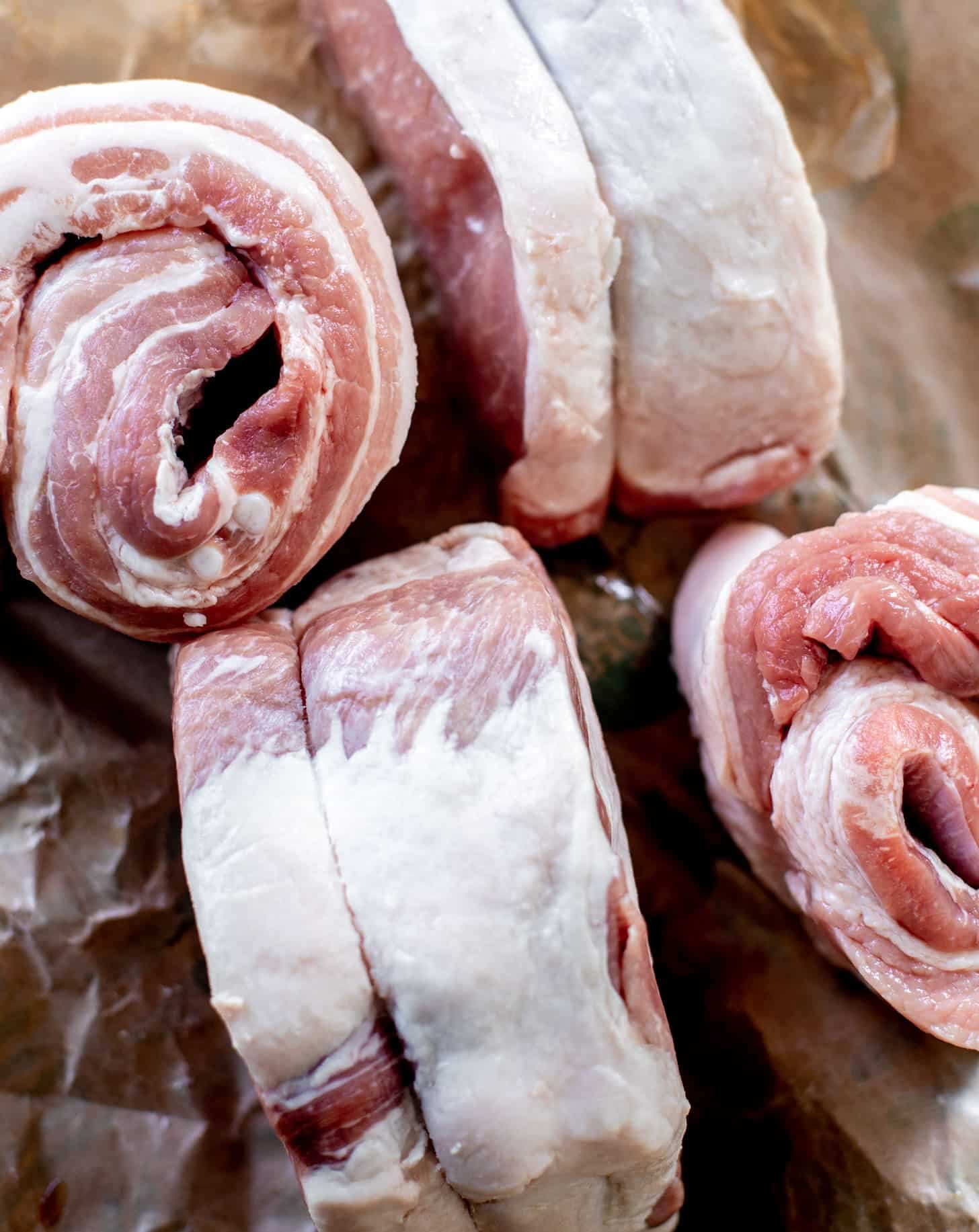 pork roast and pork belly