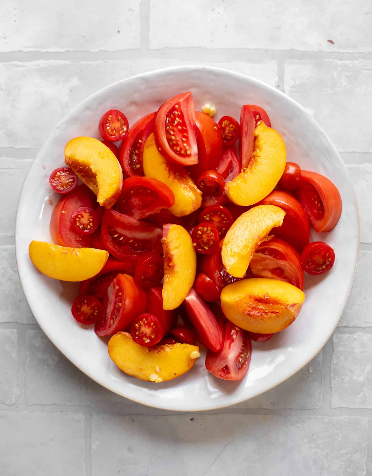 tomatoes and peaches