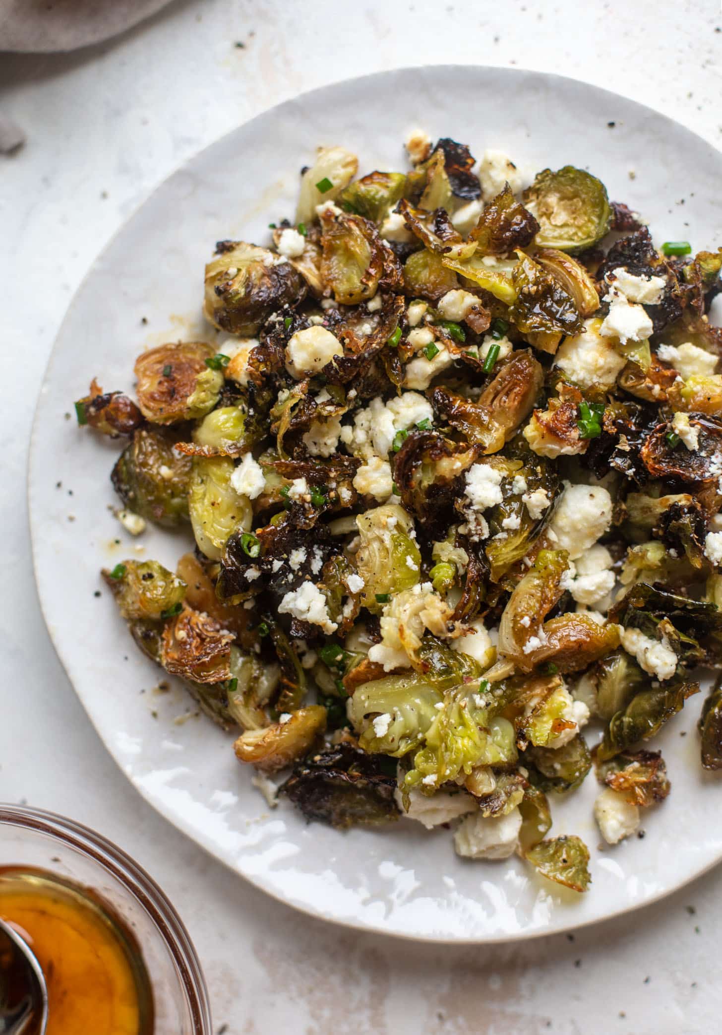 hot honey roasted brussels sprouts