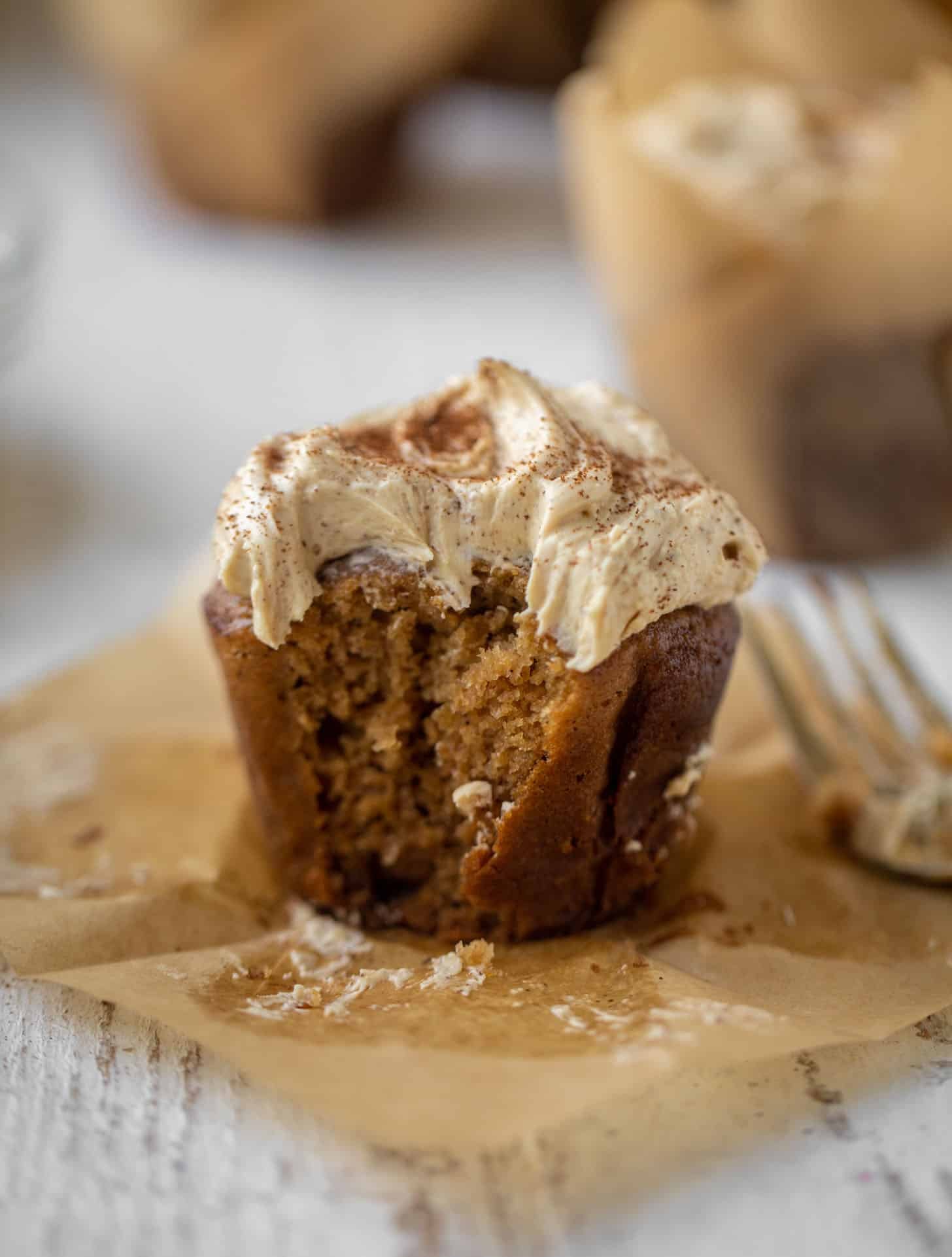 pumpkin dream cupcakes with espresso frosting