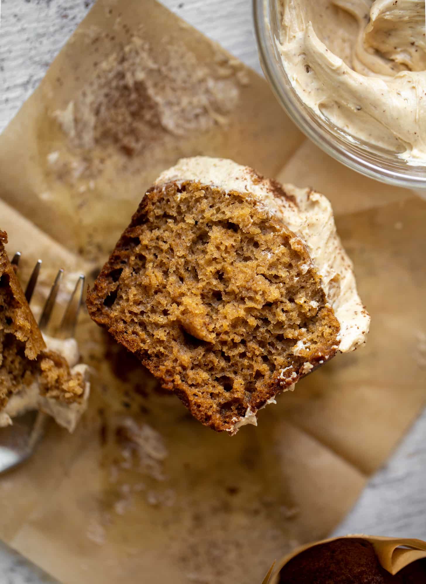 pumpkin dream cupcakes with espresso frosting