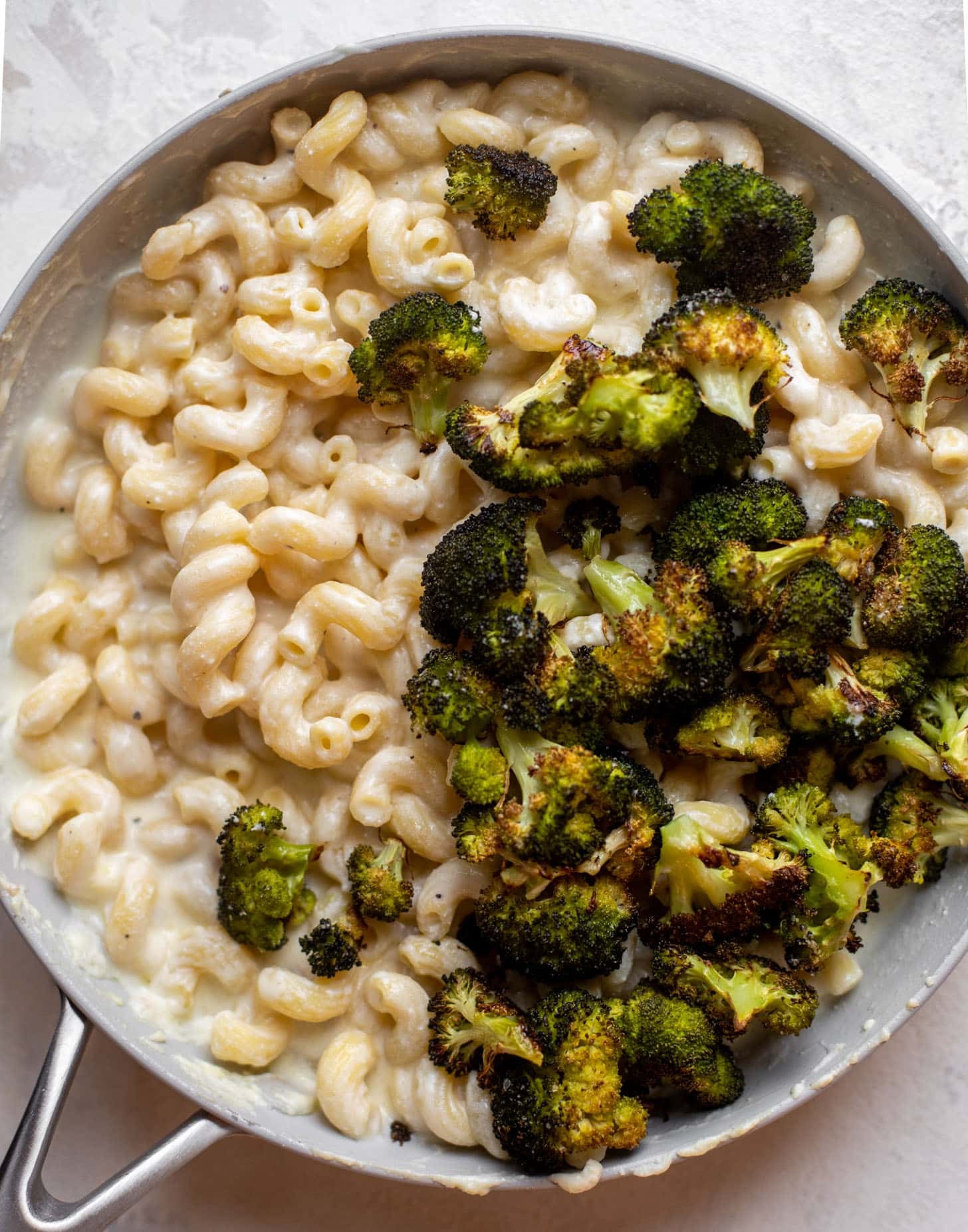 skillet ricotta pasta with roasted broccoli
