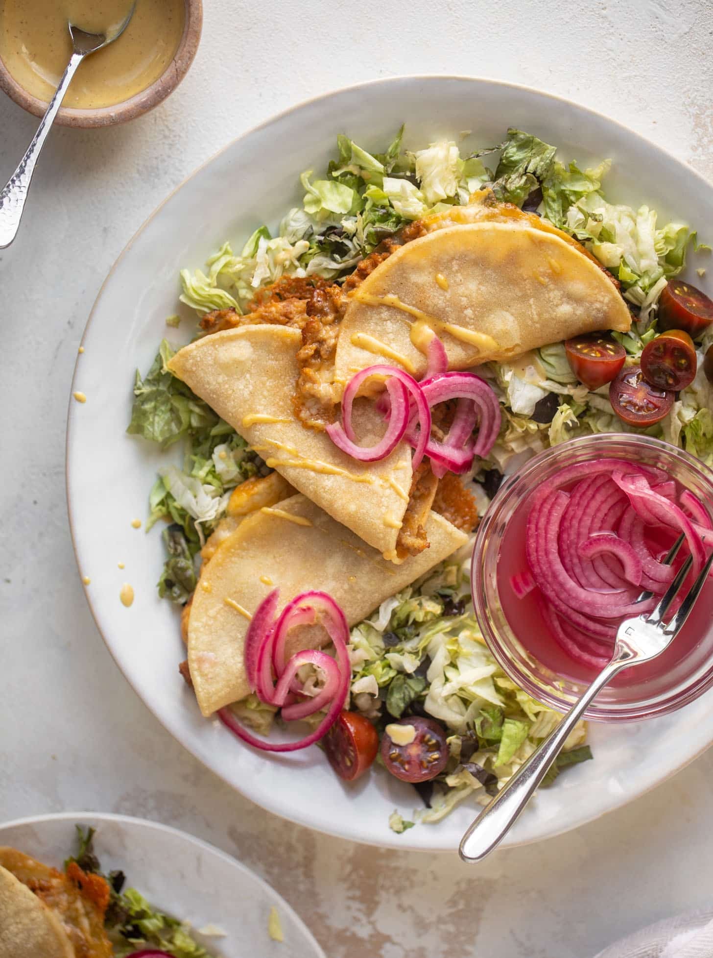 crispy baked cheeseburger tacos with house sauce